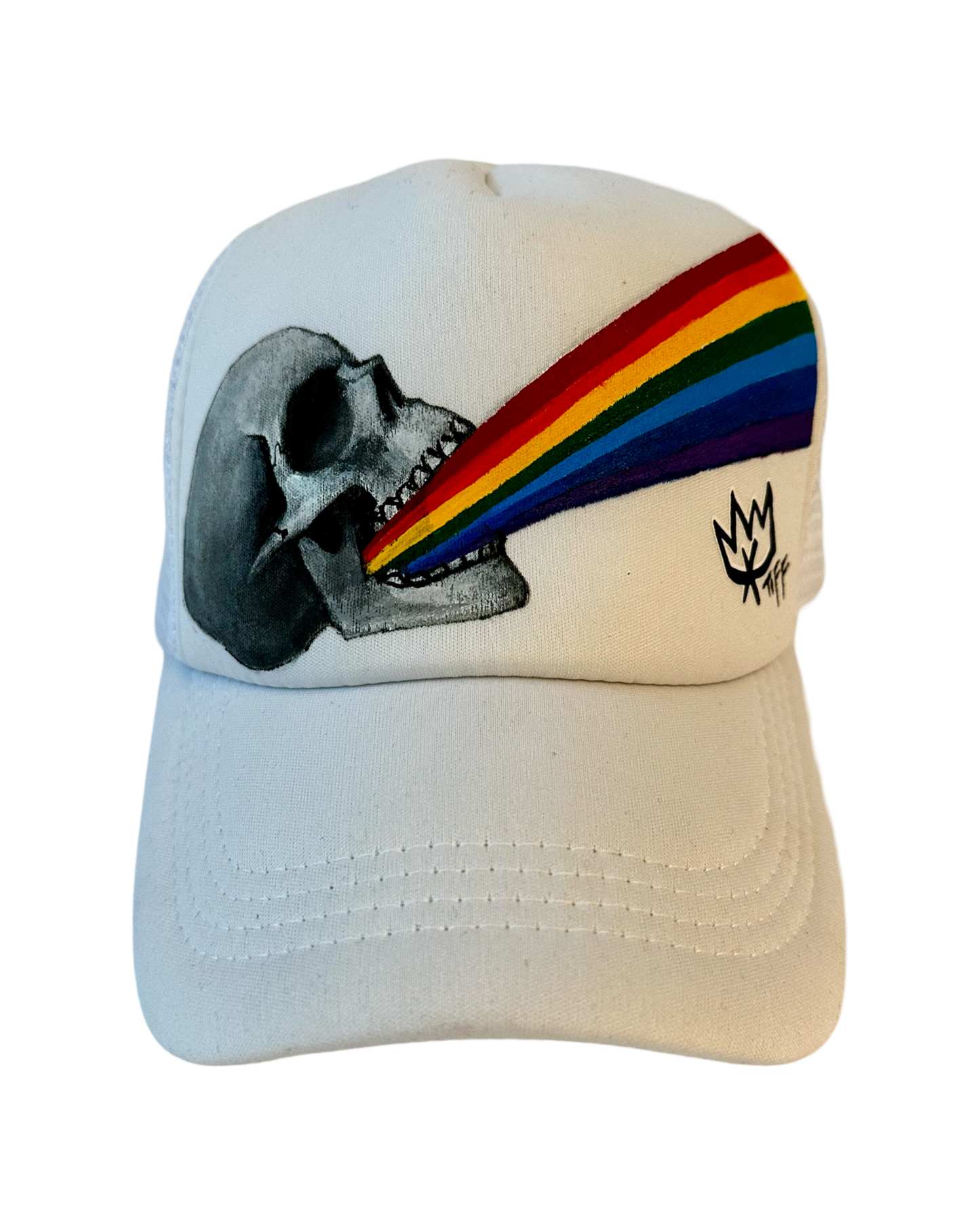 Skull Rainbow Foam Trucker Hat