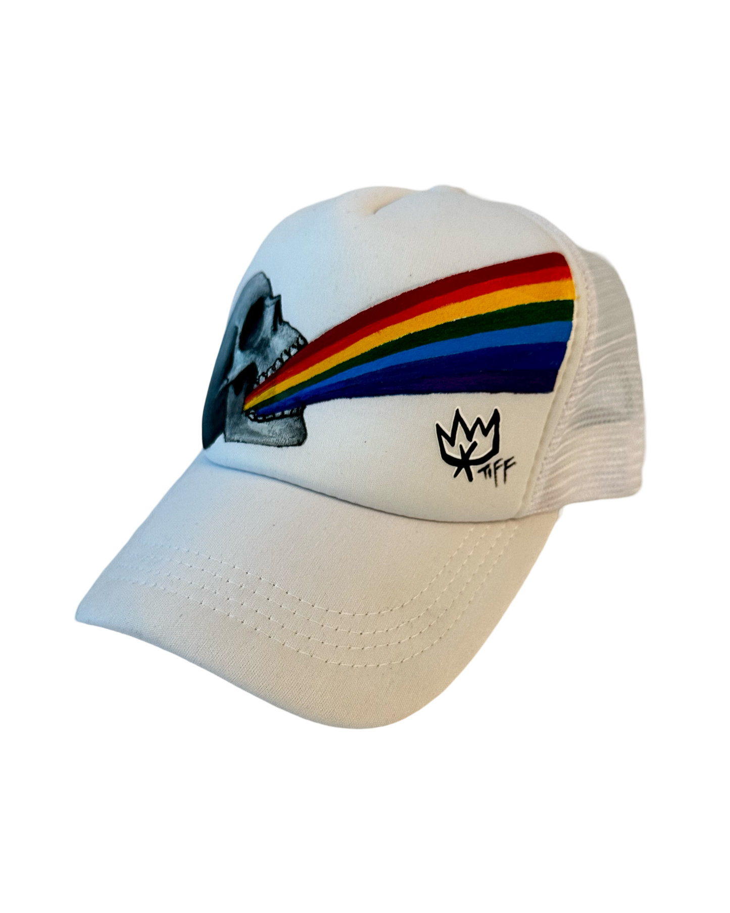 Skull Rainbow Foam Trucker Hat