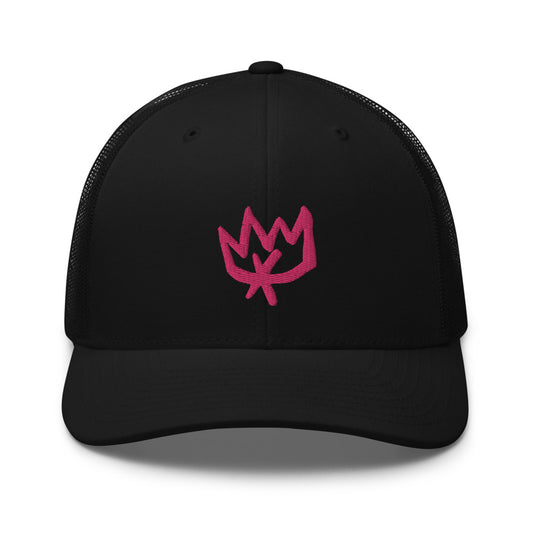 Hot Pink Crown Trucker Cap